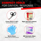 Emergency medical supplies in SWAT-T Basic Bleeding Control Kit for first responders