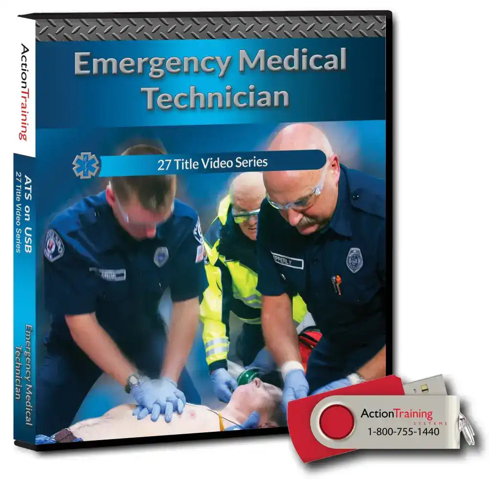 Action Training Systems | Emergency Medical Technician | 27 Title Series - USB - Training