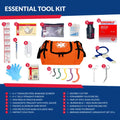 Emergency tool kit for first responders, firefighters, and police in trauma situations