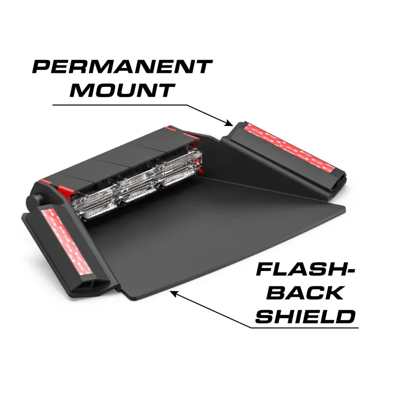 Feniex Q Series 1X Dash Light with emergency vehicle light and flashback shield, serial technology