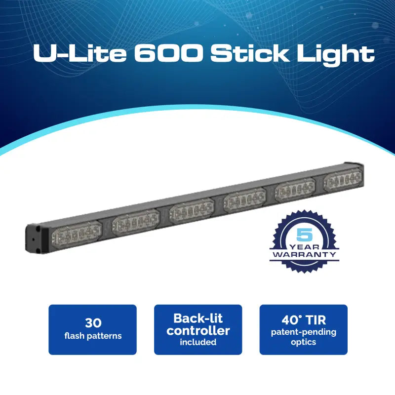 UBL U-Lite 600 Stick Light for Emergency Vehicles, Ideal for First Responders