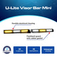 Emergency vehicle visor bar mini with bright LED lights for safety and visibility