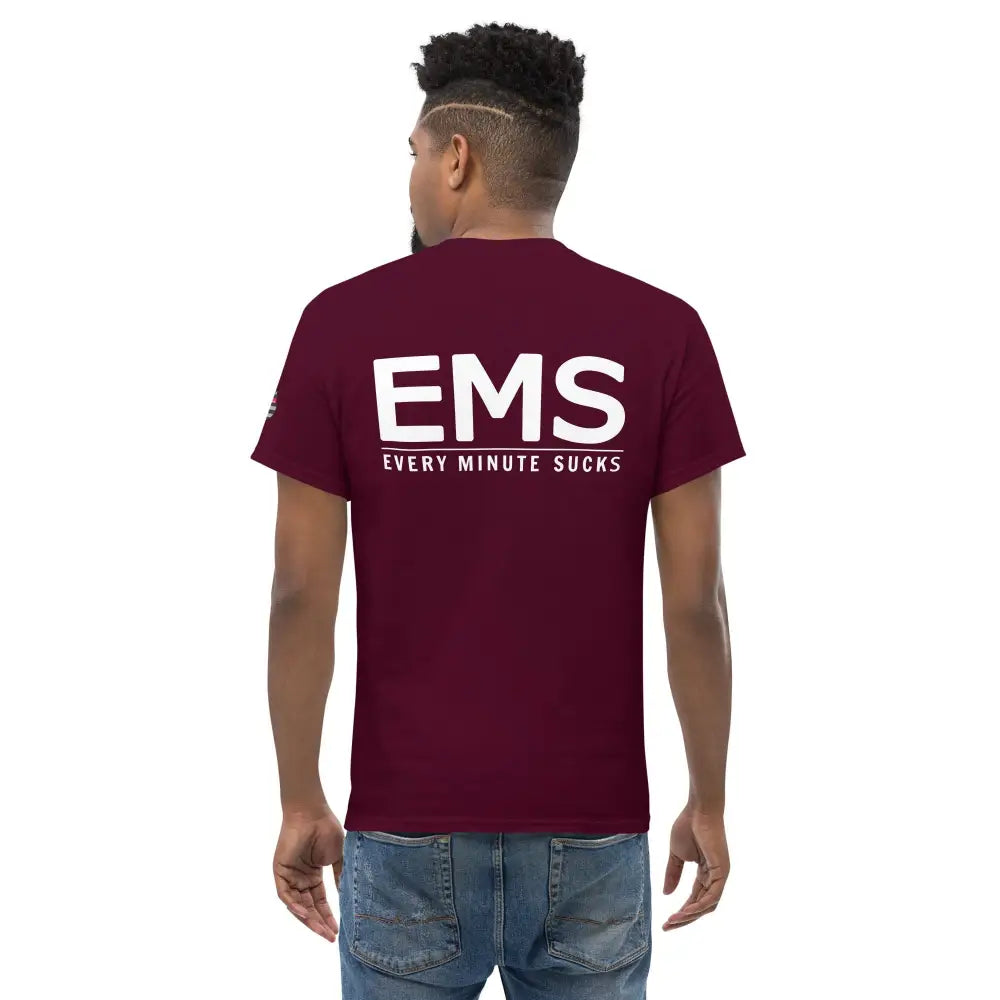 EMS (Every Minute Sucks ) Back Logo Men's classic tee - Chief Miller Apparel