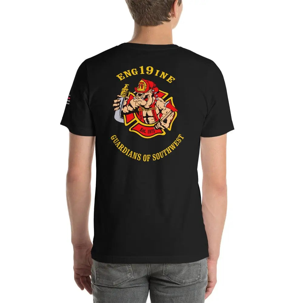 Engine 19 back logo Short-Sleeve Unisex T-Shirt - Chief Miller Apparel