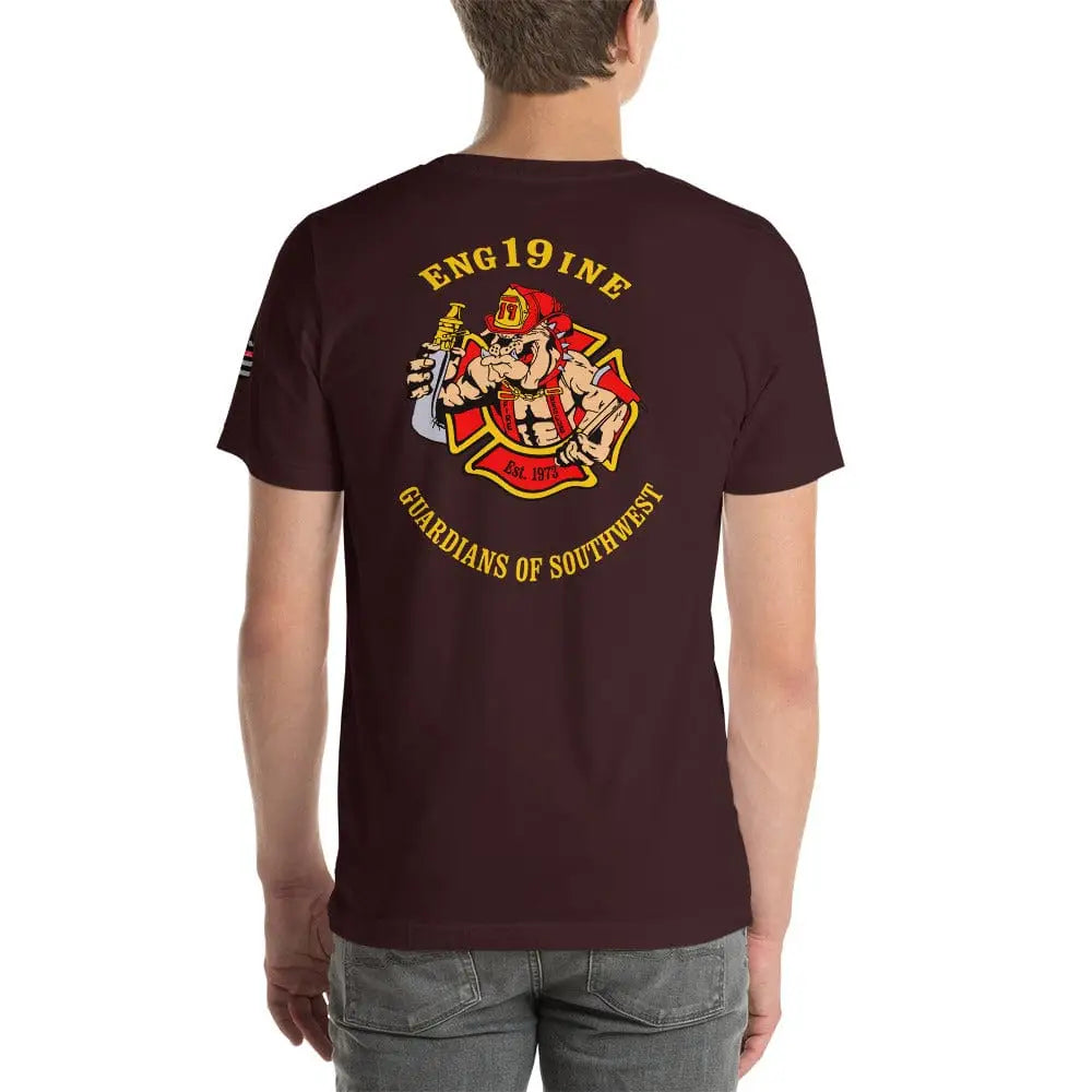 Engine 19 back logo Short-Sleeve Unisex T-Shirt - Chief Miller Apparel