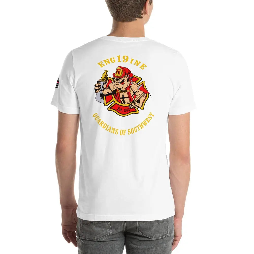 Engine 19 back logo Short-Sleeve Unisex T-Shirt - Chief Miller Apparel