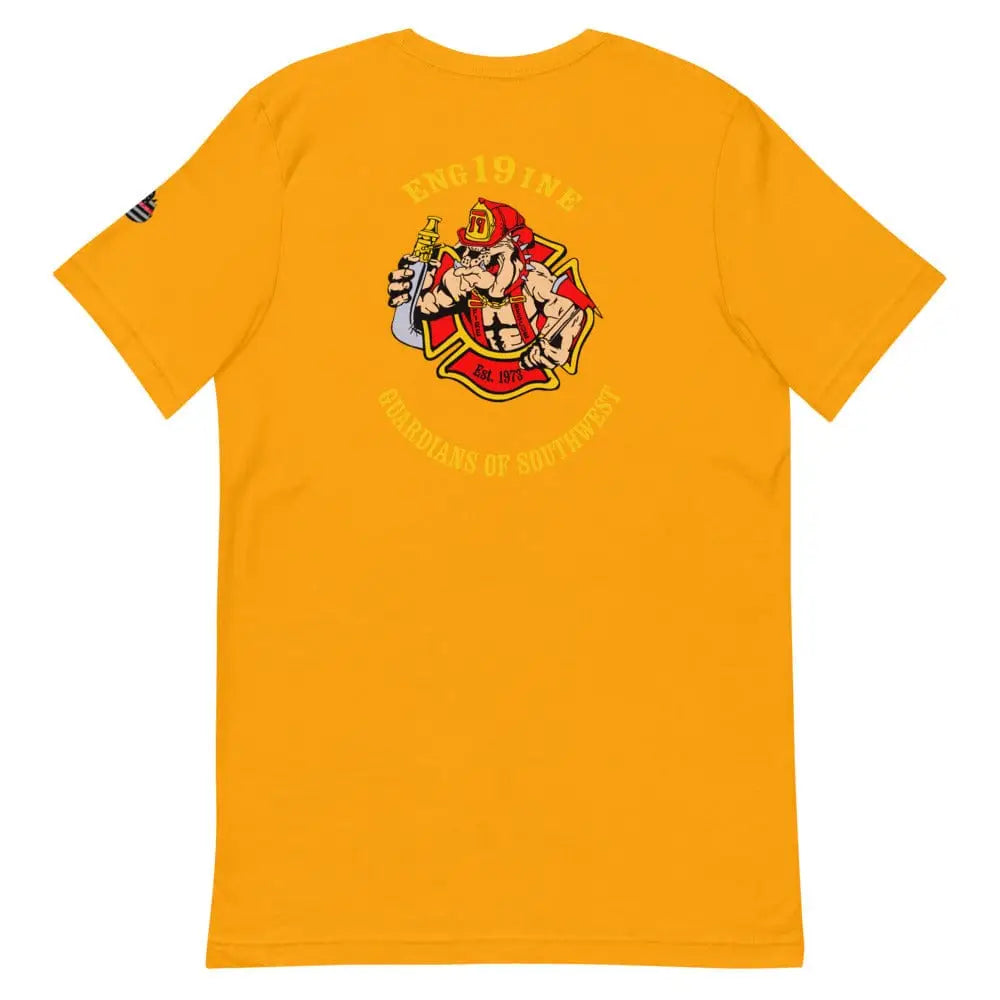 Engine 19 Front and Back logo Short-Sleeve Unisex T-Shirt - Chief Miller Apparel