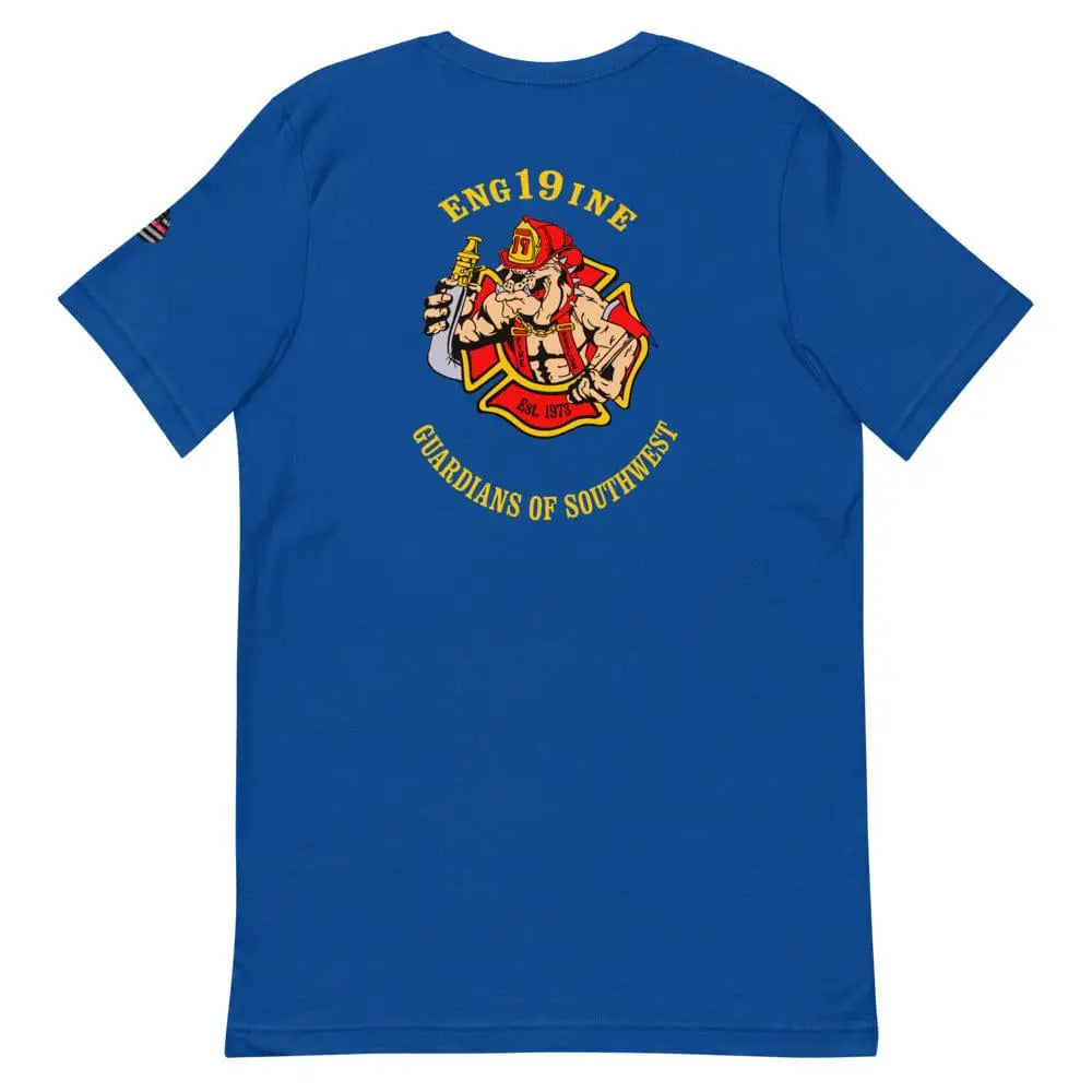 Engine 19 Front and Back logo Short-Sleeve Unisex T-Shirt - Chief Miller Apparel