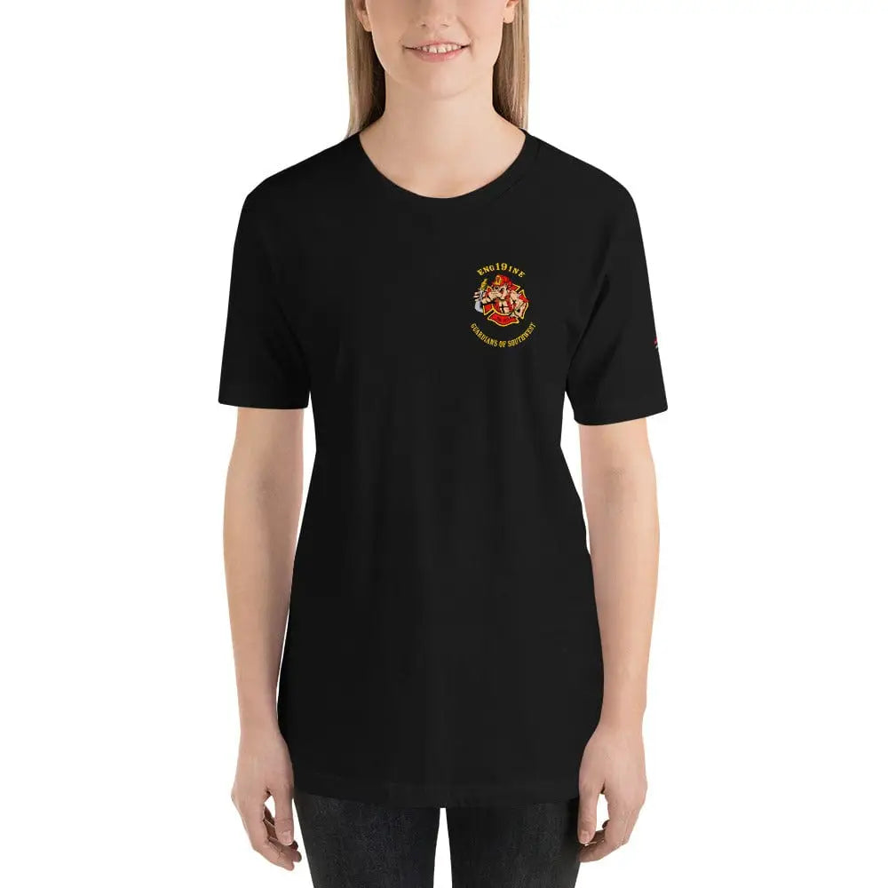 Engine 19 Front and Back logo Short-Sleeve Unisex T-Shirt - Chief Miller Apparel