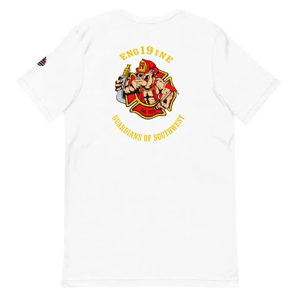 Engine 19 Front and Back logo Short-Sleeve Unisex T-Shirt - Chief Miller Apparel