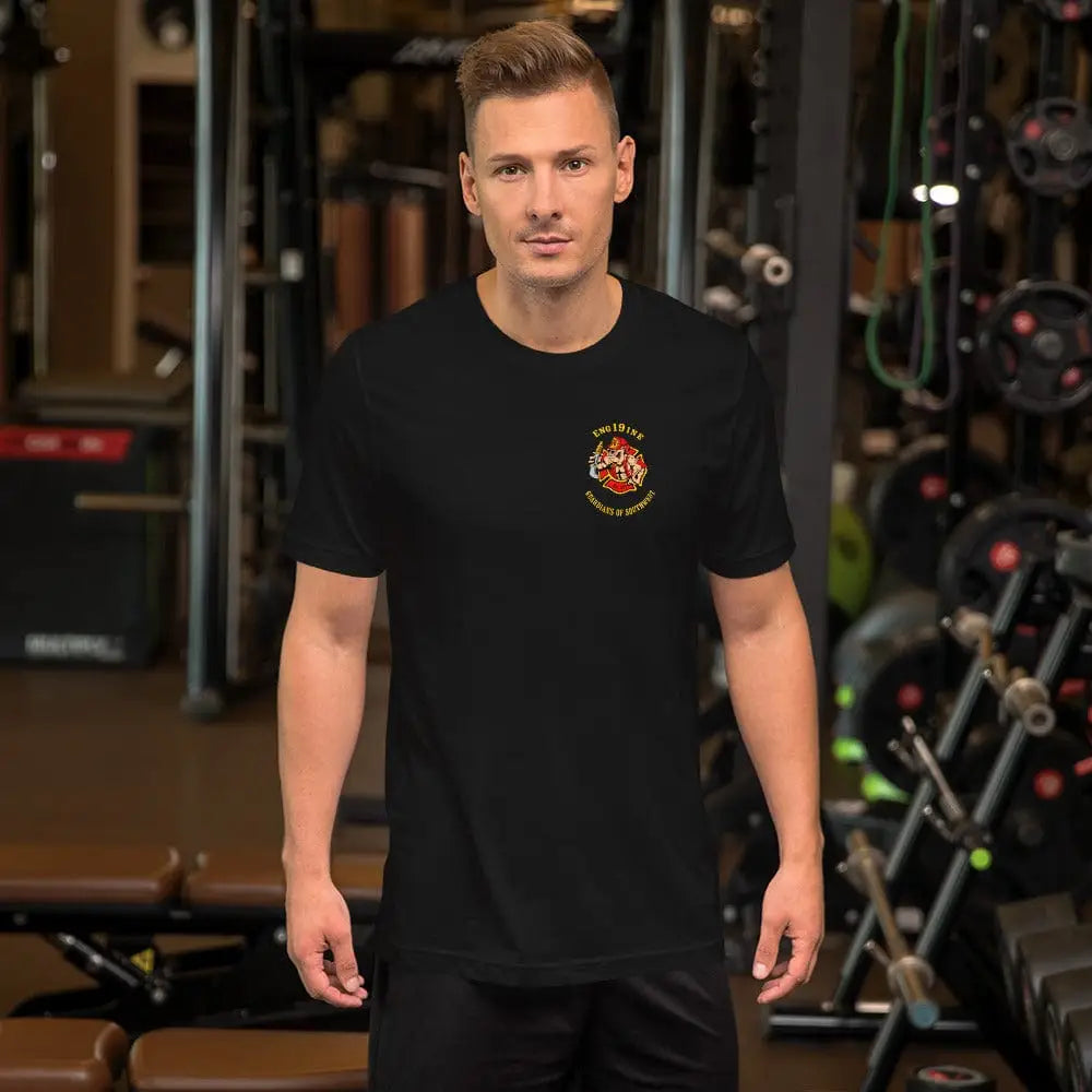 Engine 19 Front and Back logo Short-Sleeve Unisex T-Shirt - Chief Miller Apparel