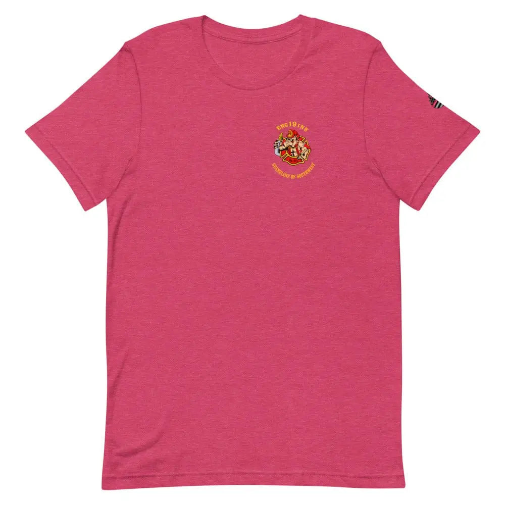 Engine 19 Front and Back logo Short-Sleeve Unisex T-Shirt - Chief Miller Apparel