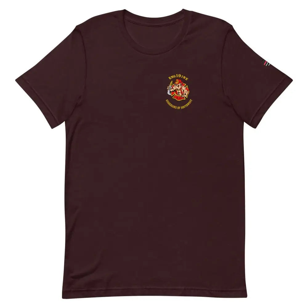 Engine 19 Front and Back logo Short-Sleeve Unisex T-Shirt - Chief Miller Apparel