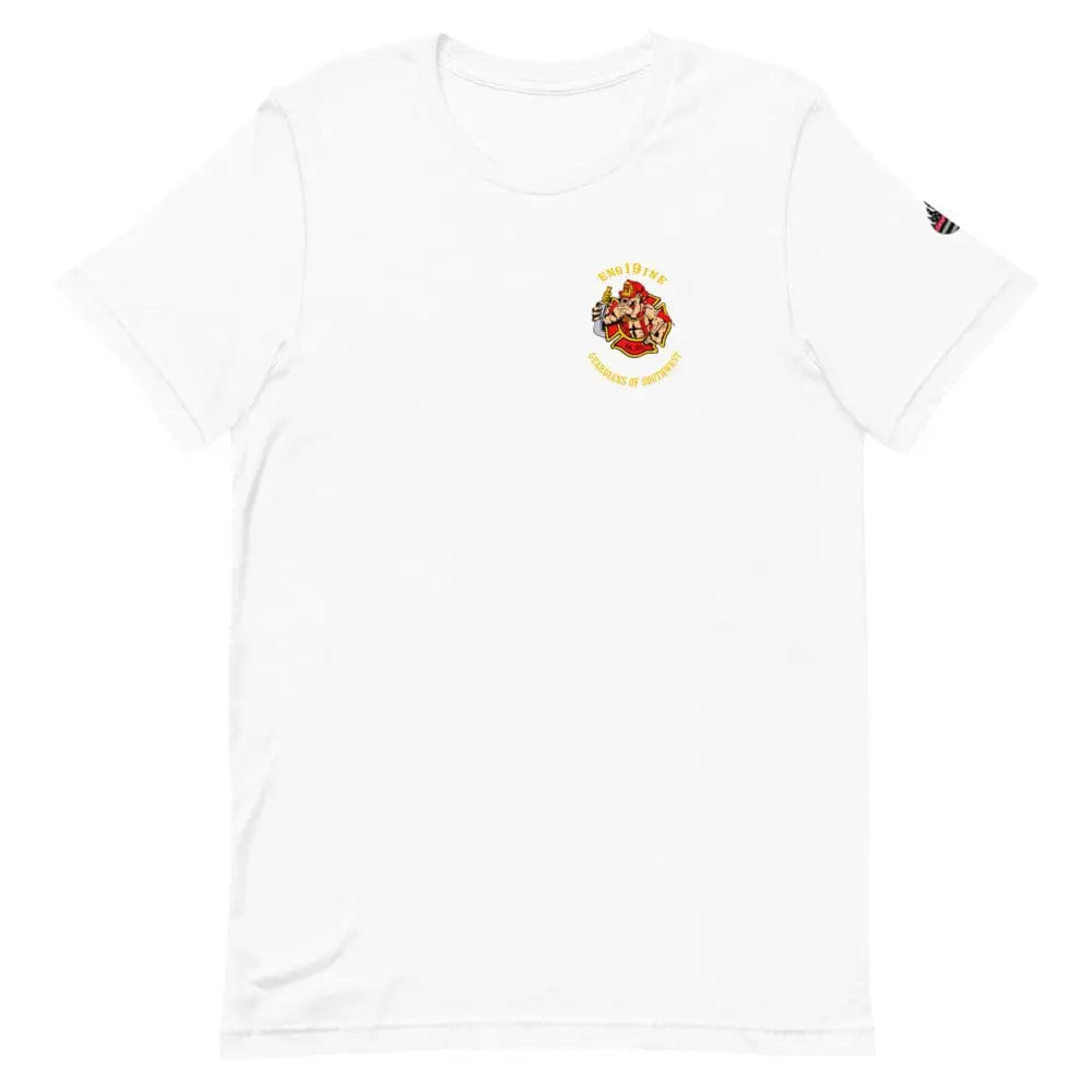 Engine 19 Front and Back logo Short-Sleeve Unisex T-Shirt - Chief Miller Apparel