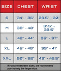 Size chart for Equinoxx Stage clothing, showing chest and waist measurements