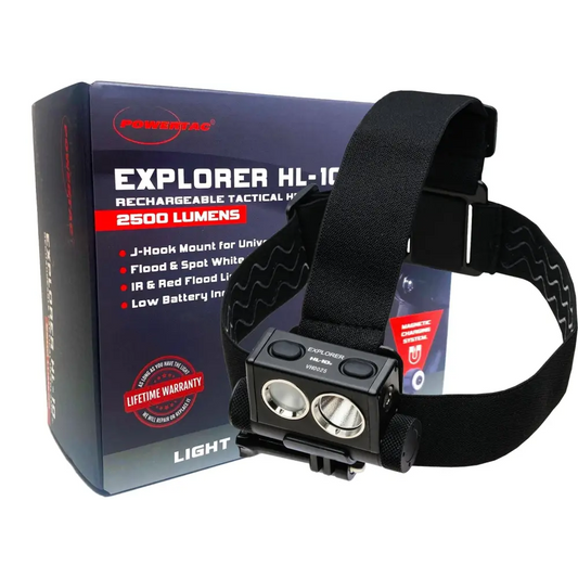 Chief Miller Hardware > Tools > Flashlights & Headlamps > Flashlights Explorer HL-10 - 2,500 Lumen White/Red/IR Headlamp Apparel