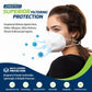 5-Layer KN95 Protective Disposable Face Masks with adjustable nose bridge for safety