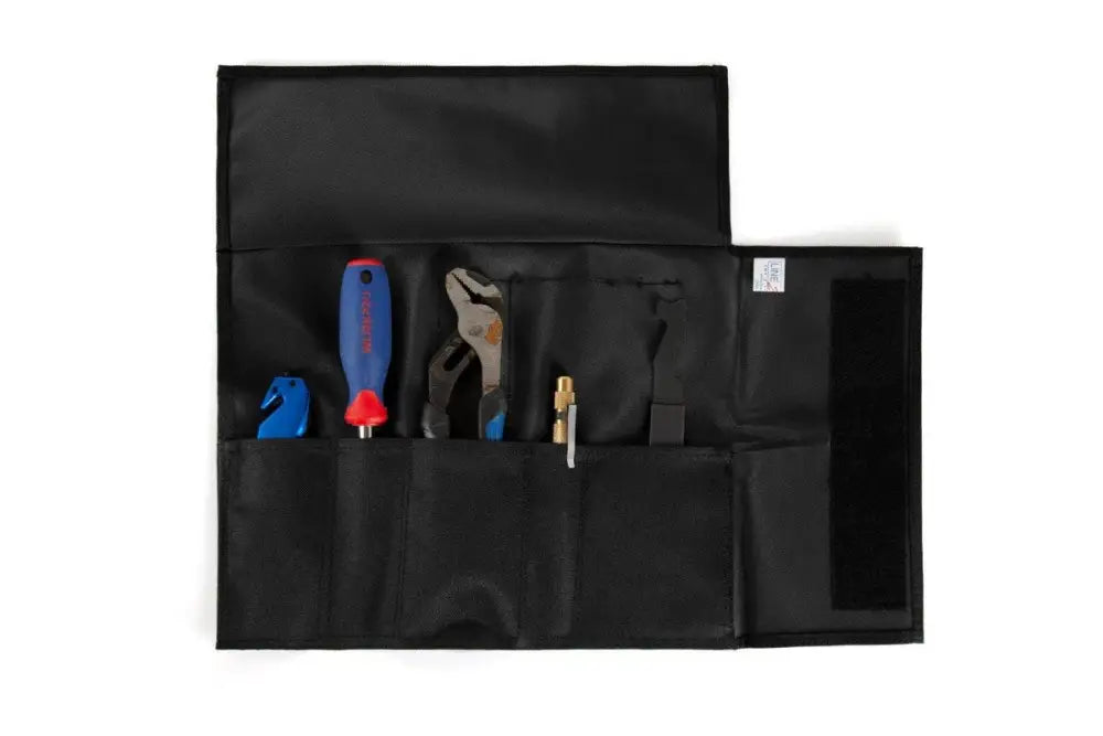 Black Tool Roll Nylon with pockets for various tools in Firefighter Emergency design