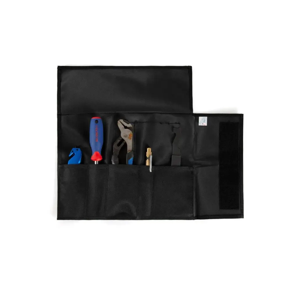 Black Tool Roll Nylon with pockets for various tools in Firefighter Emergency design