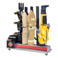 Firefighter turnout gear drying on Vortex MD5 Mobile Dryer turnout gear uprights