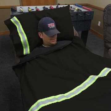 Firefighter Personalized BLACK Pillow Case - Pillow