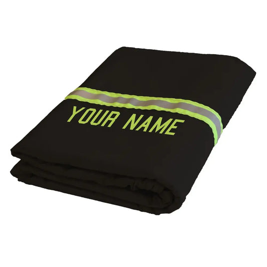 Chief Miller Blanket Firefighter Personalized BLACK Station Blanket Apparel