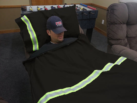 Firefighter Personalized BLACK Station Blanket - Blanket