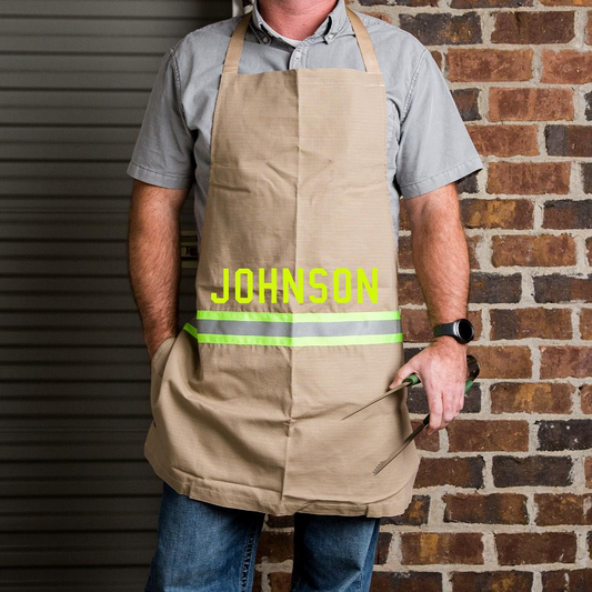 Firefighter Personalized TAN Cooking Apron - Apron