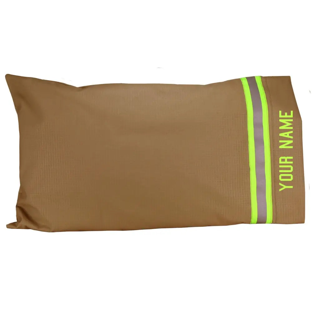 Firefighter Personalized TAN Pillow Case - Chief Miller Apparel