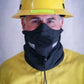 Firefighter in protective gear wearing Hot Shield UB-V2 Wildland Firefighter Ultimate Bandanna style filter