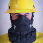 Firefighter in protective gear wearing Hot Shield® HS-2 Wildland Firefighter Face Mask for ash particulate protection