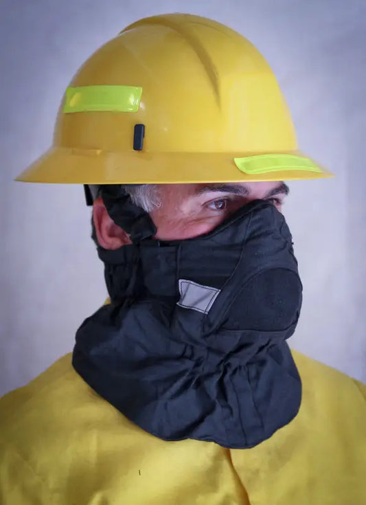 Firefighter in protective gear using Hot Shield® HS-2 Saver Combo for first responders