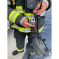 Firefighter in protective gear using TIC Strap - FFTIC for first responders equipment