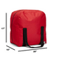 Red nylon tote bag with black straps, perfect for Firefighter Rescue Step-In Turnout