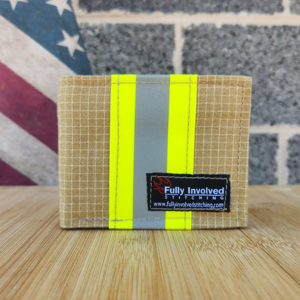 Chief Miller Wallet Firefighter TAN Turnout Out Gear Captain Wallet with Optional Personalization Apparel