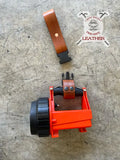 Box light quick release firefighter’s helmet light with leather strap for safety and convenience