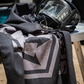 Firefighter’s helmet and patterned towel from Tek Towel dive kit for remote dive sites