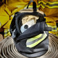 Firefighter SCBA Airmask with reflective gear and triple trim respirator bag, black