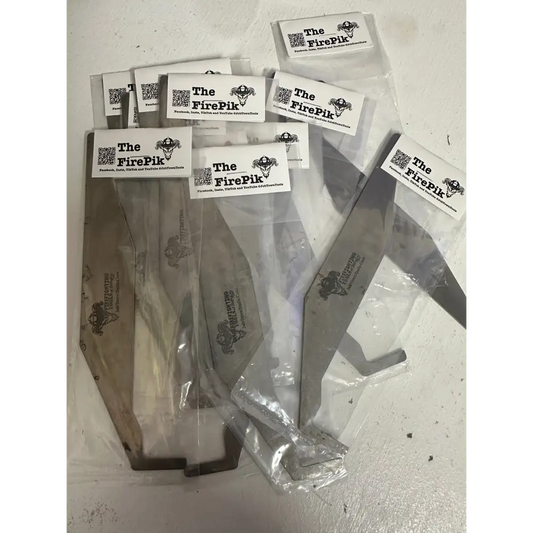 Multiple sealed plastic bags of FirePik, the famous lock loiding tool, neatly arranged