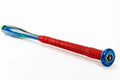 Baseball bat with rubberized grip and blue end caps, FireWrap® SFT for shock absorbing performance