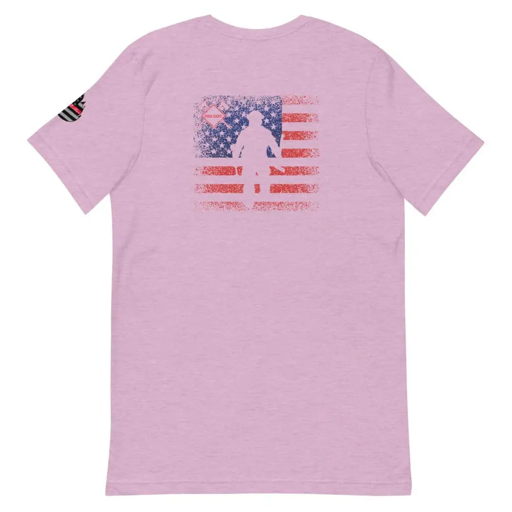 Chief Miller Flag Firefighter (Back Logo) Short-Sleeve Unisex T-Shirt Apparel