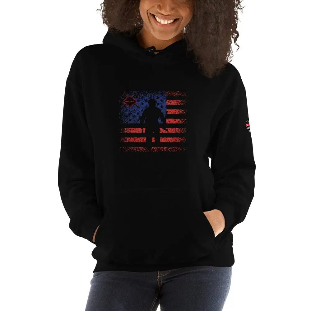 Flag Firefighter Unisex Hoodie - Chief Miller Apparel