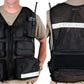 Black Flight Medic Vest with reflective stripes and multiple pockets for flight crew use