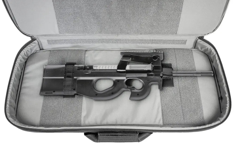 FN P90 submachine gun in a Covert Operations Discreet Case with closed cell foam padding