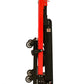 Folded red and black stair climbing hand truck dolly for easy transport in LINE2design-USA Electric Stair Climbing Hand Truck Dolly, 160W