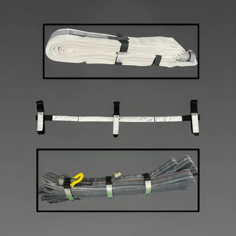 Folded and strapped webbing of the FRE Backbone Strap with attachment loops