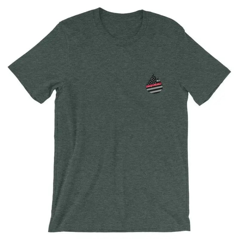 Forest green T-shirt with American flag patch in Soft and Stylish collection