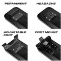 Four black feniex quantum mounting plates for firefighter and first responder light bars