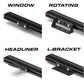 Four mounting options for Feniex Quantum 2.0 Stick Light, ideal for first responders