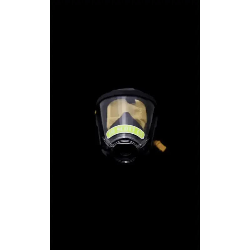 Full-face respirator mask with visor and filter for IdentiFire™ Facepiece Nameplate